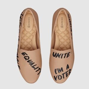 Birdies Starling Flats The Vote Collection Tan Script Women's 10.5